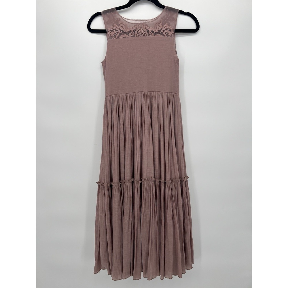 Mia‎ Joy Girls Size  10 Tiered Dress Dusty Rose
